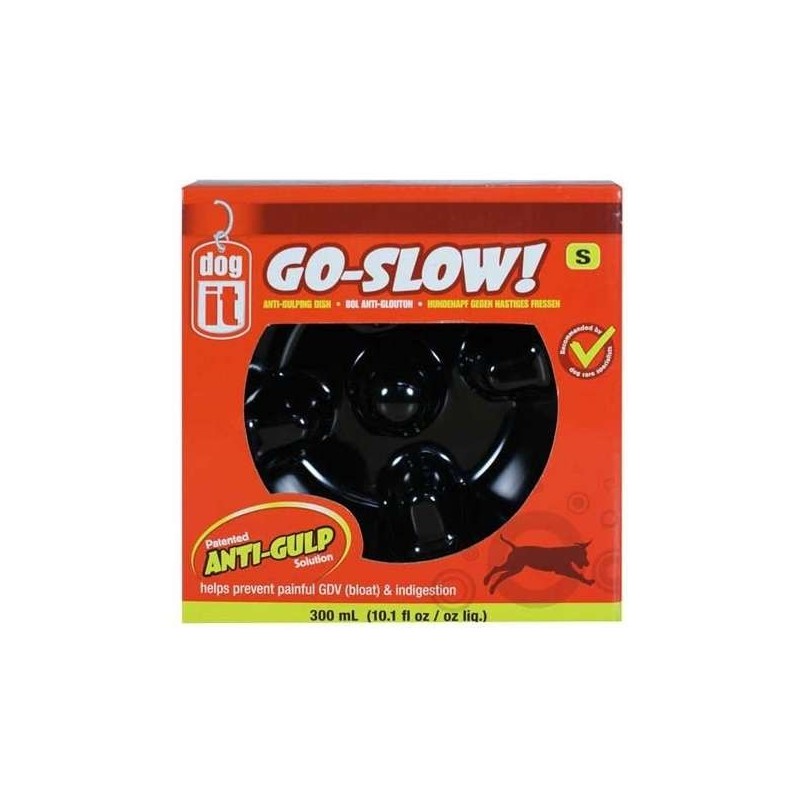 DOGIT Go-Slow Anti-Schling-Napf Schwarz 1200 ml