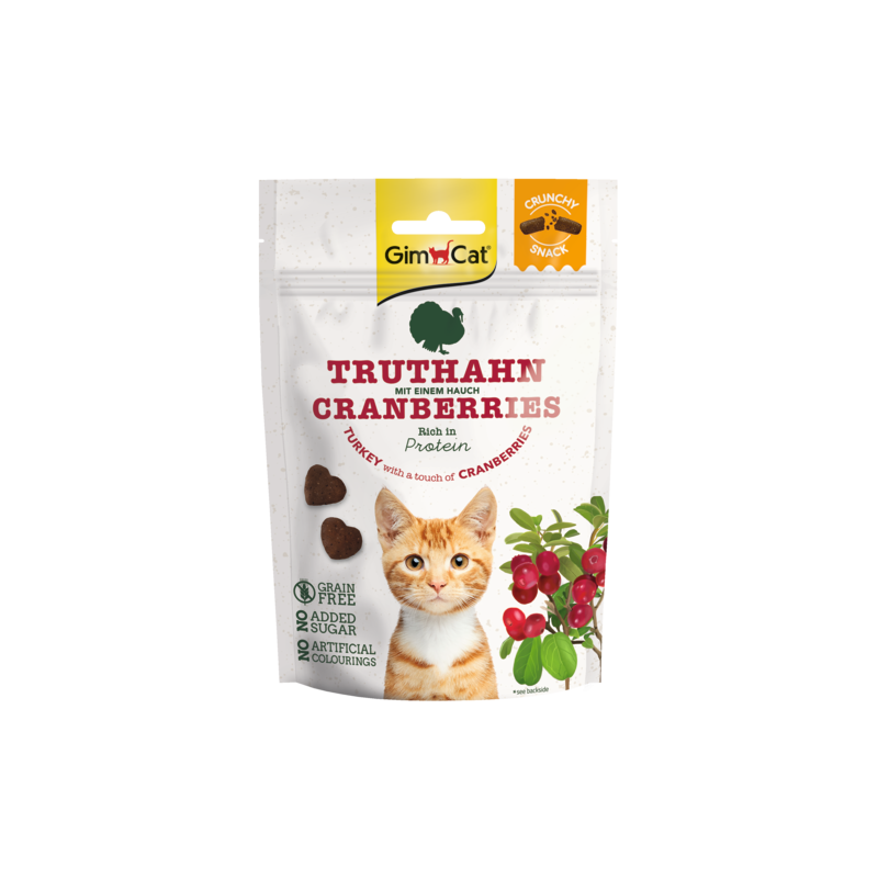 GimCat Crunchy Snacks Truthahn mit Cranberries 50 g