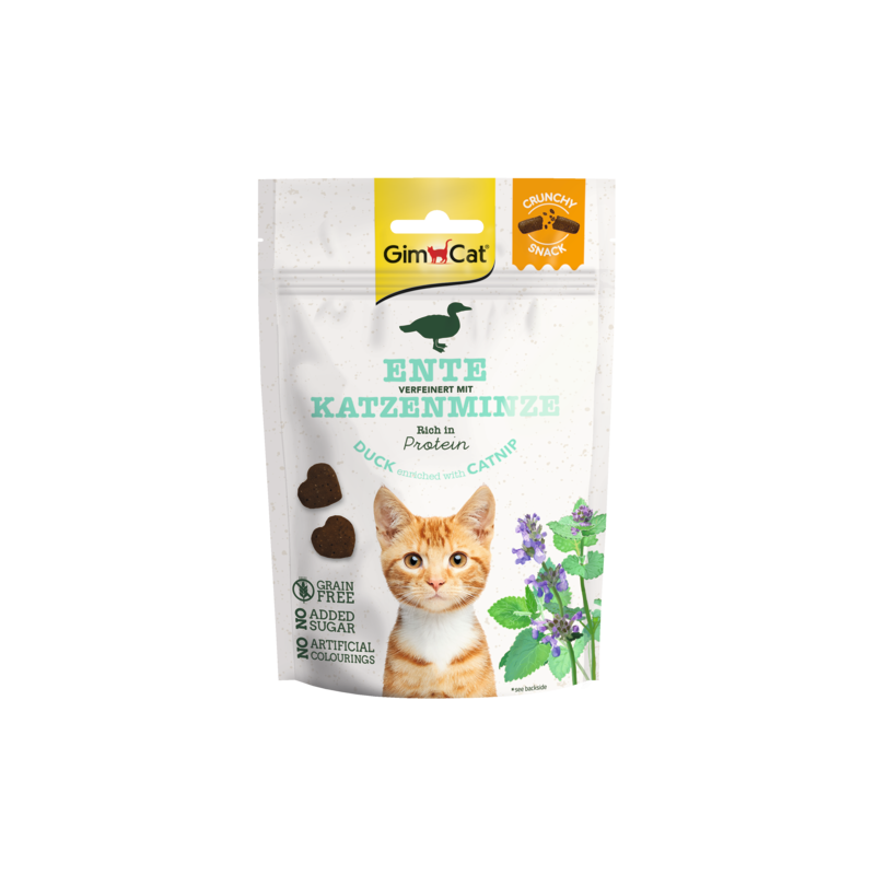 GimCat Crunchy Snacks Ente mit Katzenminze 50 g