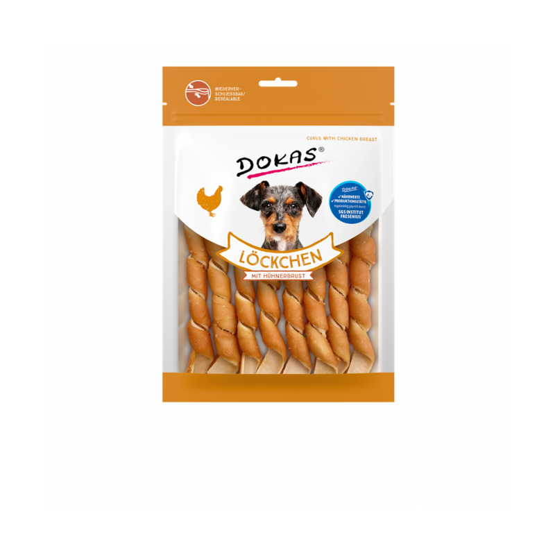 Dokas Dog Snack Löckchen mit Hühnerbrust 120g