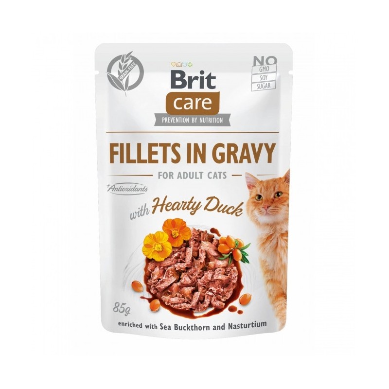 Brit Care Cat PB Fillets in Gravy - Ente 85g