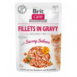 Brit Care Cat PB Fillets in Gravy - Lachs 85g