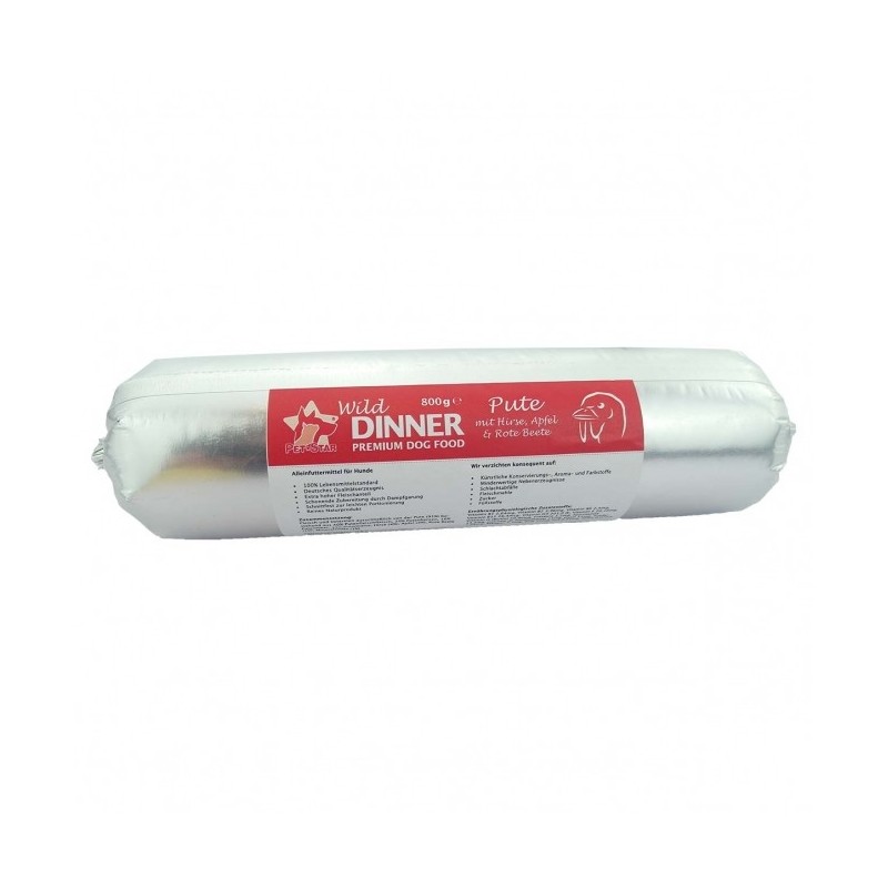 Wild Dinner Gourmet-Wurst Pute mit Hirse - 800 g