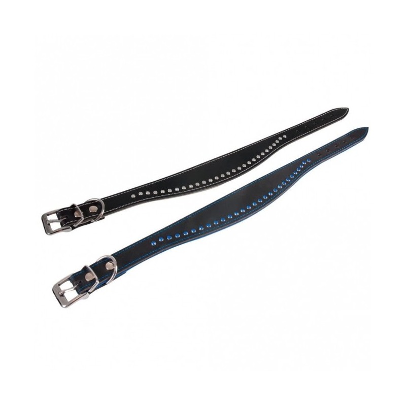 Karlie Halsband Chic - Schwarz/Blau - 55 cm / 40 mm