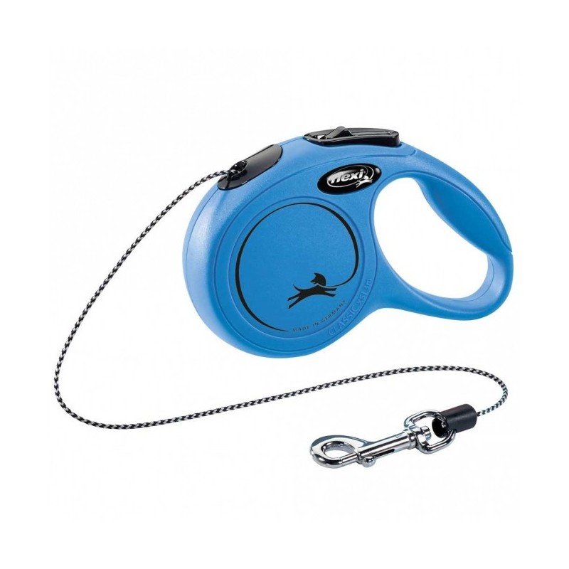 FLEXI Rollleine New CLASSIC Seil - 3m, bis 8kg - Blau