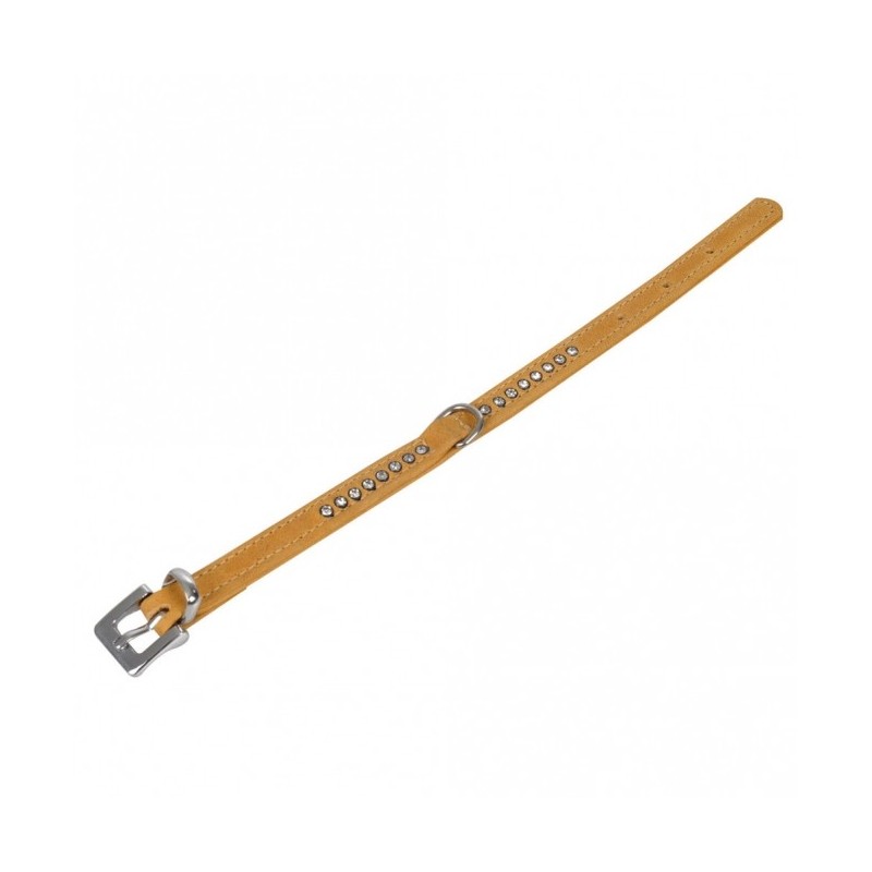 Karlie Buffalo Strass-Halsband - Hellbraun - 1-reihig, 24cm/10mm Karlie Buffalo Strass-Halsband - Hellbraun - 1-reihig, 24cm/10mm