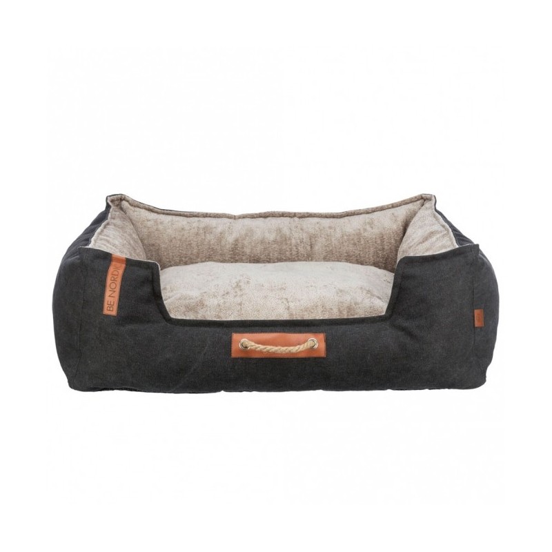 Trixie BE NORDIC Bett Föhr - schwarz/sand - 60 × 50 cm