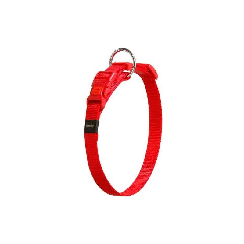 Karlie Art Sportiv Silverplus Halsband - Rot - 15 mm / 30-45 cm