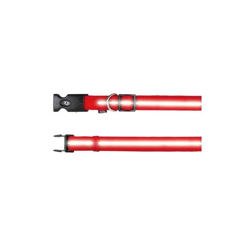 Trixie Flash Halsband - Rot - XS-S: 23-34 cm
