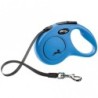 FLEXI Rollleine New CLASSIC Gurt - 5m, bis 15kg - Blau
