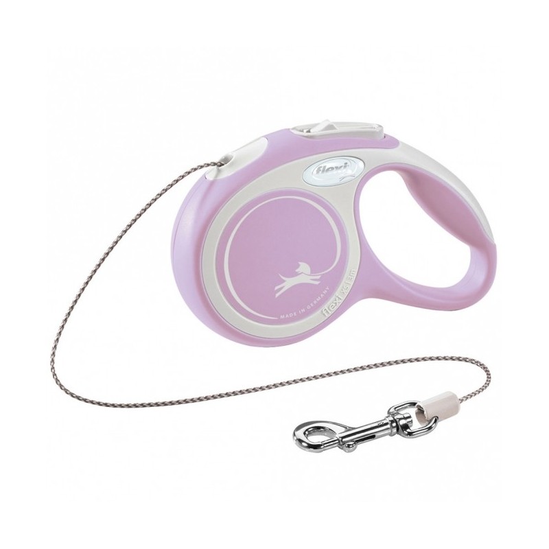 FLEXI Rollleine New COMFORT Seil - 3m, bis 8kg - rosa