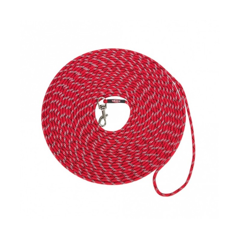 Trixie Junior Welpen-Schleppleine, rund - Rot / 8m, ø 4mm