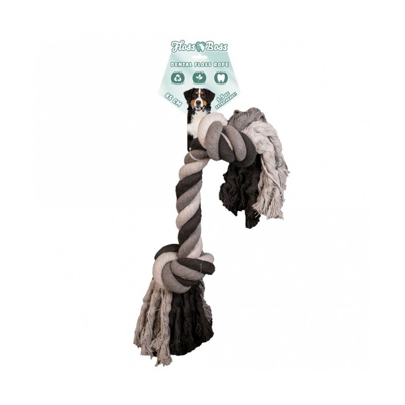 Floss Boss Dental Rope Baumwollseil mit 2 Knoten - 85 cm Floss Boss Dental Rope Baumwollseil mit 2 Knoten - 85 cm