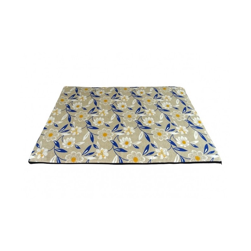 CARBONE Hundematte Mattress, 60 x 80 cm - Blumen-blau