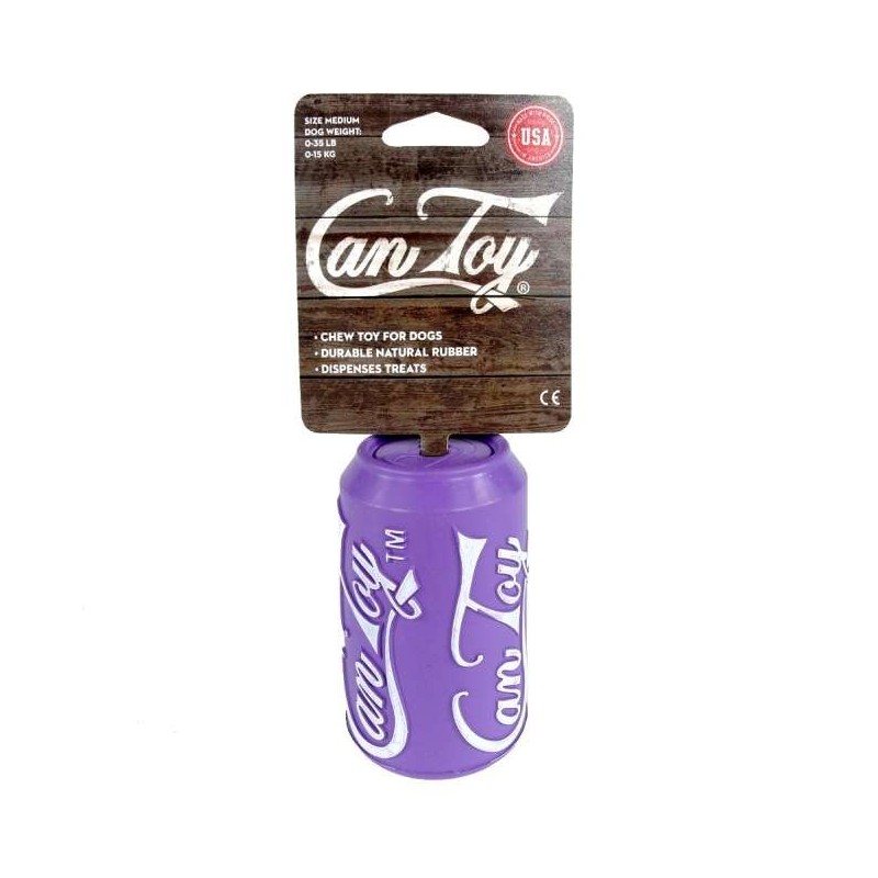 Can Toy Medium aus Naturkautschuk - made in USA - Lila Can Toy Medium aus Naturkautschuk - made in USA - Lila