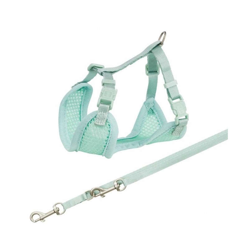 Trixie Junior Welpen-Softgeschirr mit Leine - mint