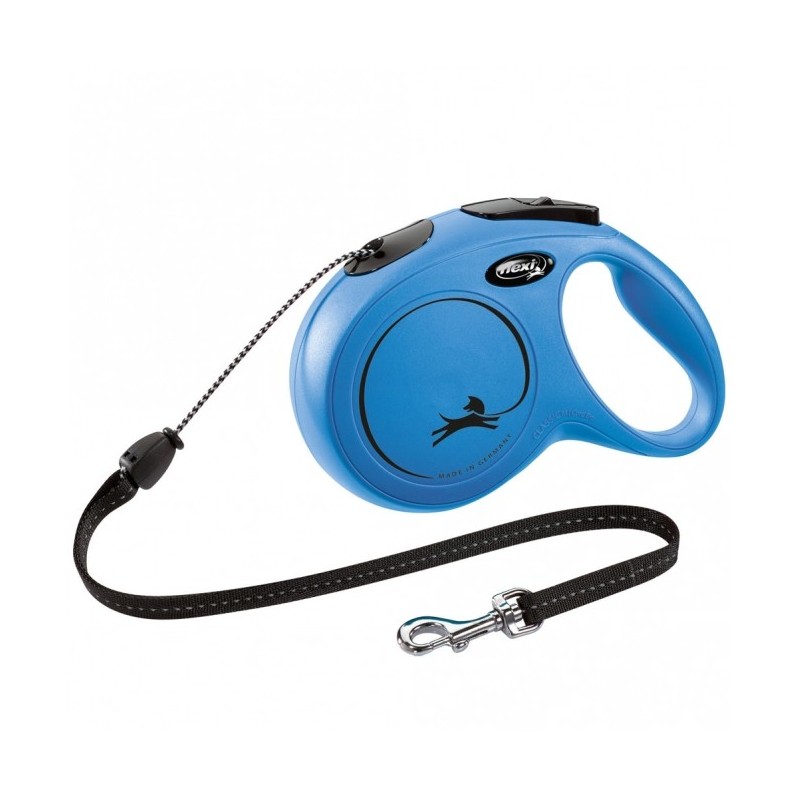 FLEXI Rollleine New CLASSIC Seil - 8m, bis 20kg - Blau