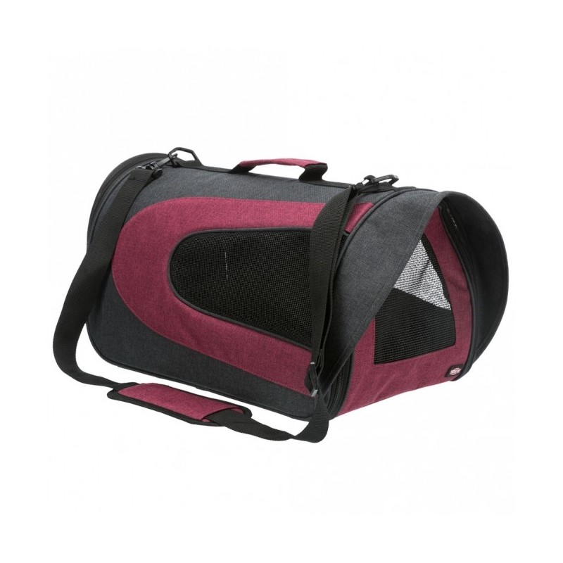 Trixie Tragetasche Alina - 27 × 27 × 52 cm - anthrazit/bordeaux