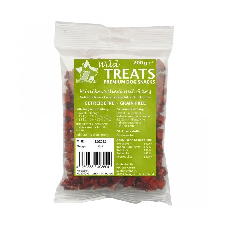 Wild Treats Miniknochen getreidefrei Gans - 200g