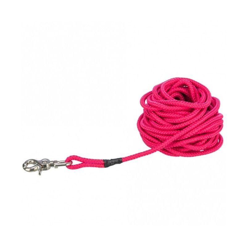Trixie Schleppleine, rund aus Segeltau mit Trigger Snap Hook - fuchsia - 15 m