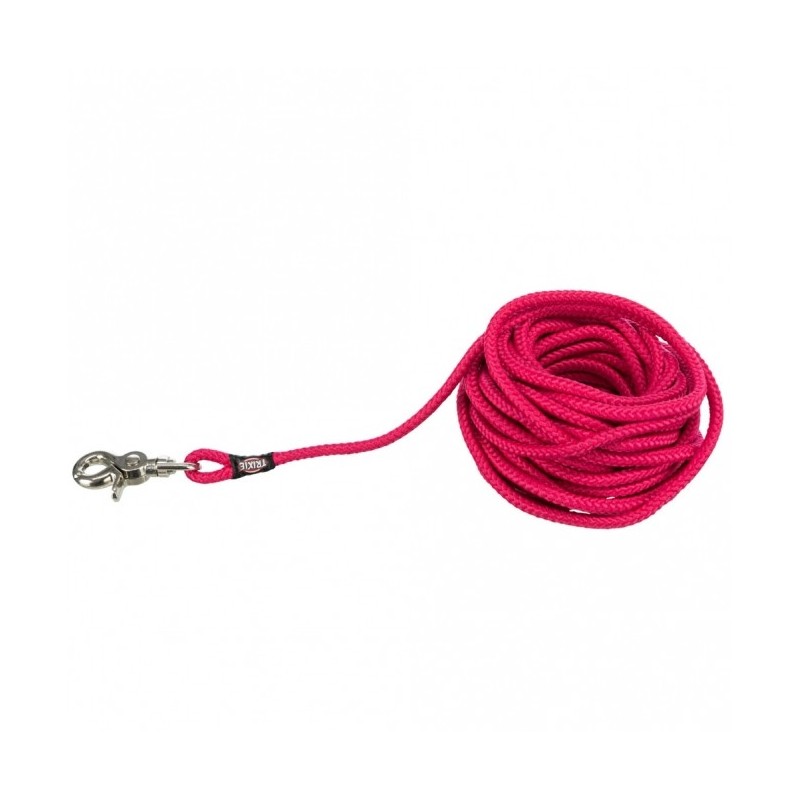 Trixie Schleppleine, rund aus Segeltau mit Trigger Snap Hook - fuchsia - 20 m