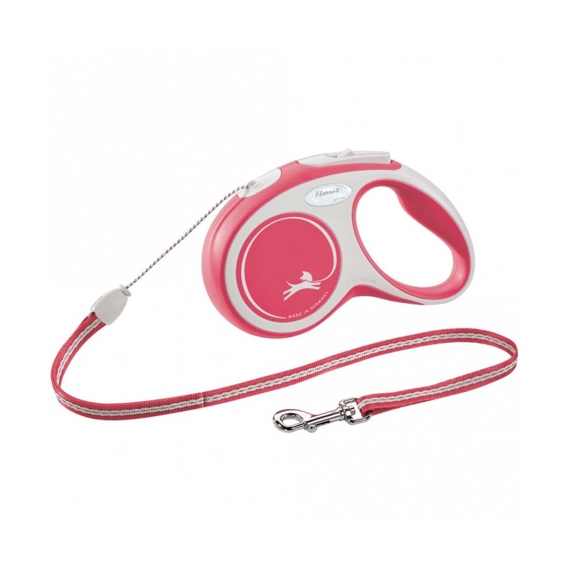 FLEXI Rollleine New COMFORT Seil - 5m, bis 12kg - rot
