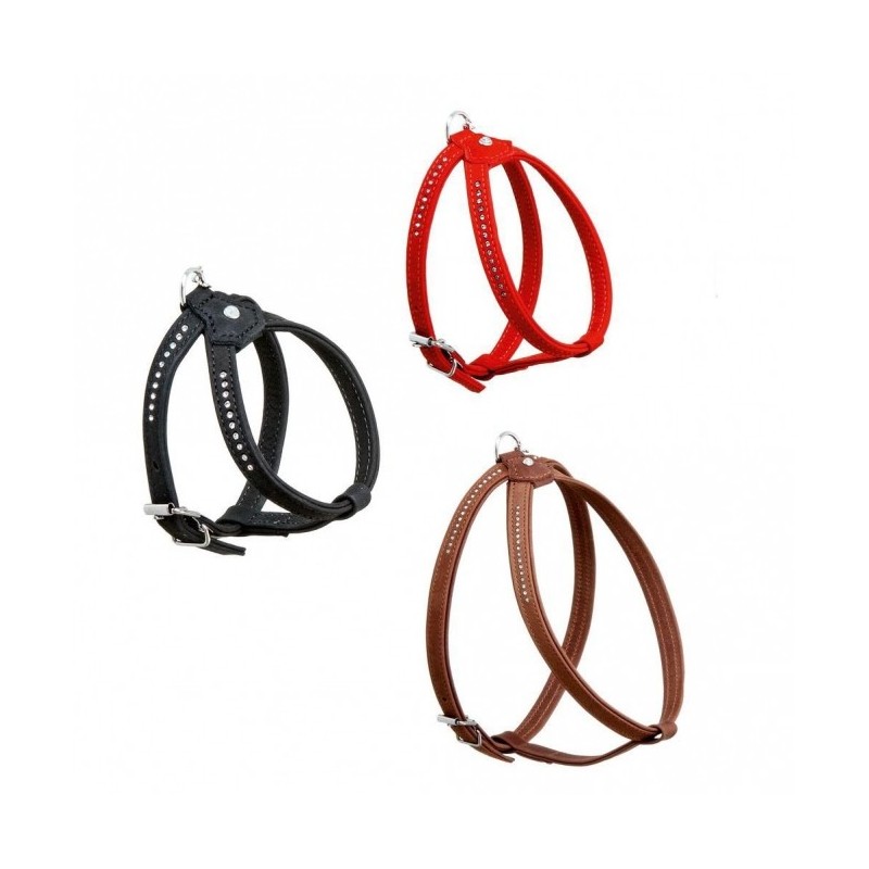 Karlie Buffalo Strass Geschirr - Rot - 10 mm / 25-32 cm