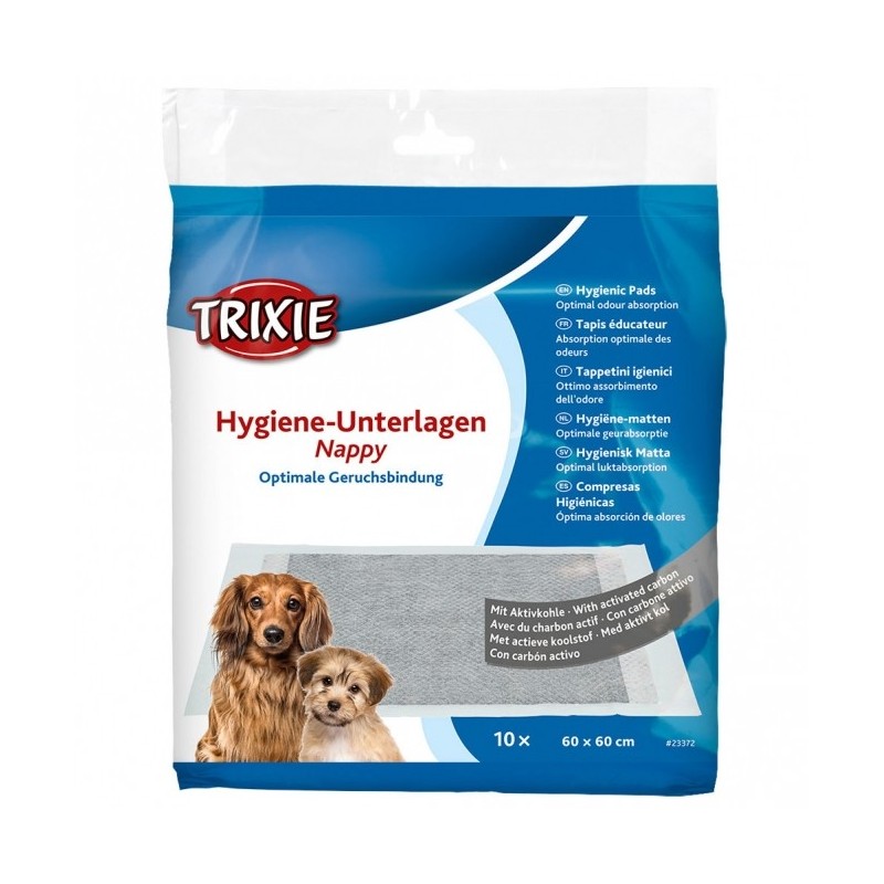 Trixie Hygiene-Unterlage Nappy mit Aktivkohle - 60 x 60 cm / 10 Stück