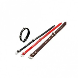 Karlie RONDO Halsband mit Ziernieten - Rot - 37cm / 12mm