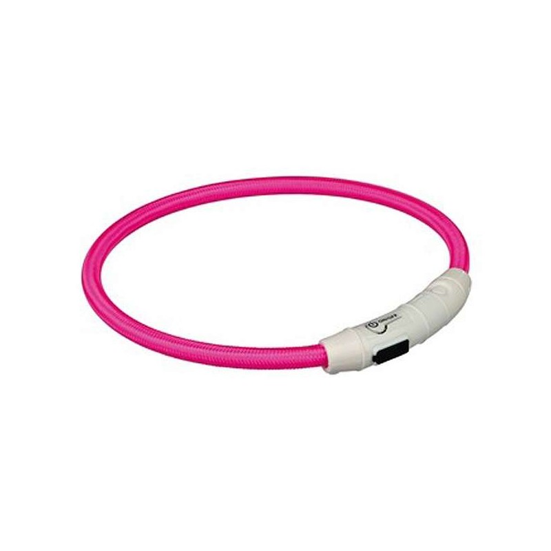 Trixie Flash Leuchtring USB Pink - L-XL