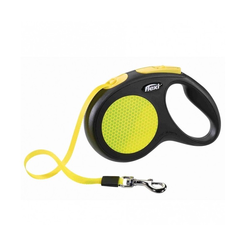 Flexi New Classic Neon Gurt-Roll-Leine - M / Gelb Flexi New Classic Neon Gurt-Roll-Leine - M / Gelb