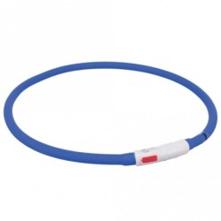 Trixie Flash Leuchtring USB aus Silikon - royalblau