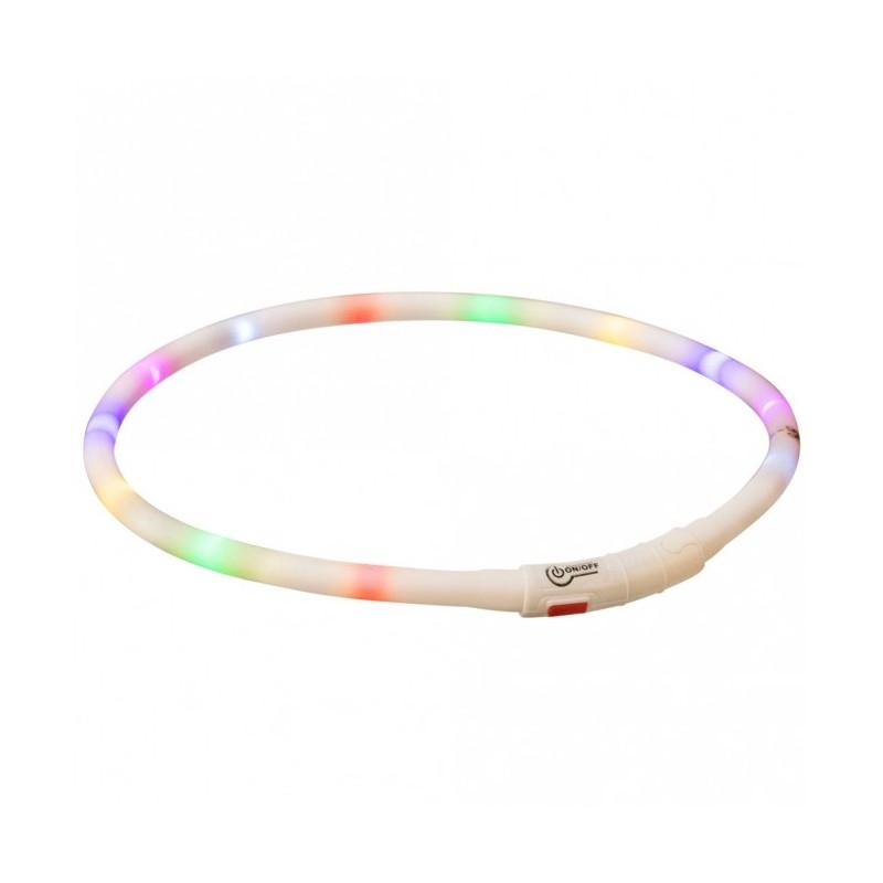 Trixie Flash Leuchtring USB aus Silikon - bunt