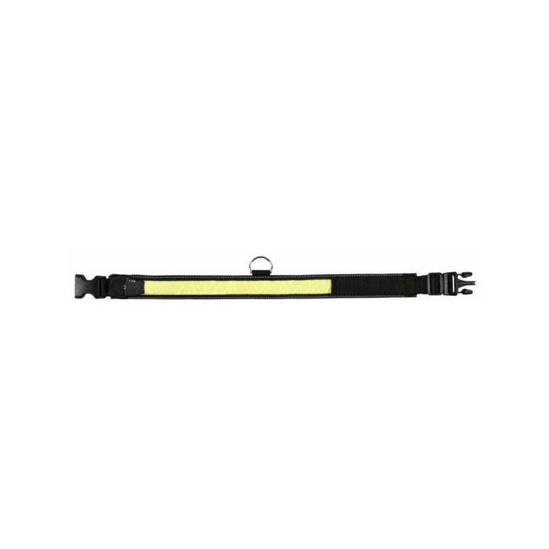 Trixie Flash + Reflect Halsband - Schwarz-Gelb - L-XL: 55-70cm