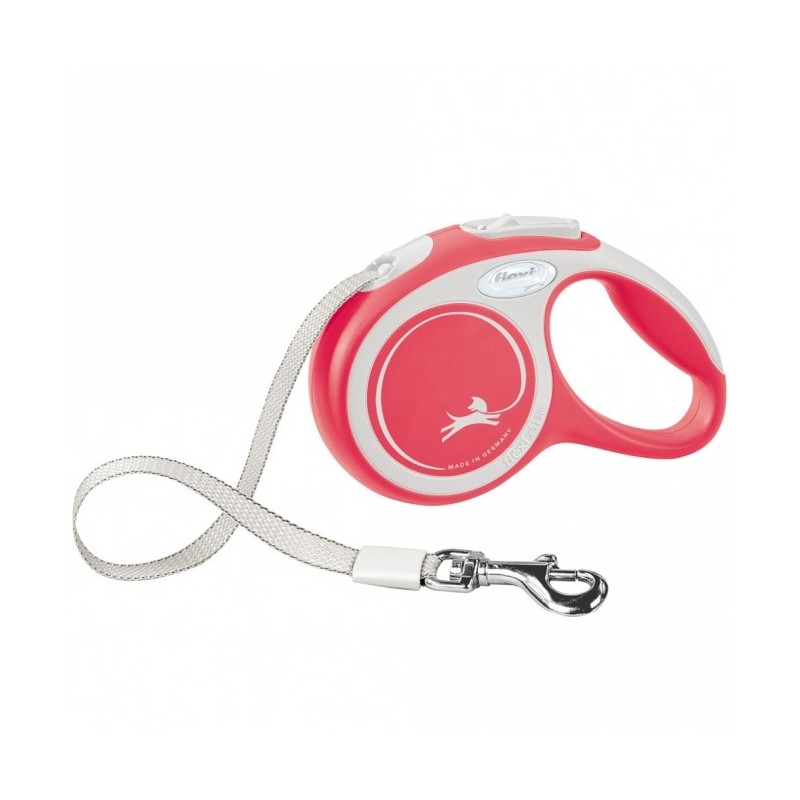 FLEXI Rollleine New COMFORT Gurt - 3m, bis 12kg - rot