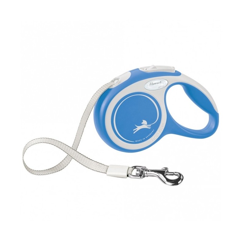FLEXI Rollleine New COMFORT Gurt - 3m, bis 12kg - blau
