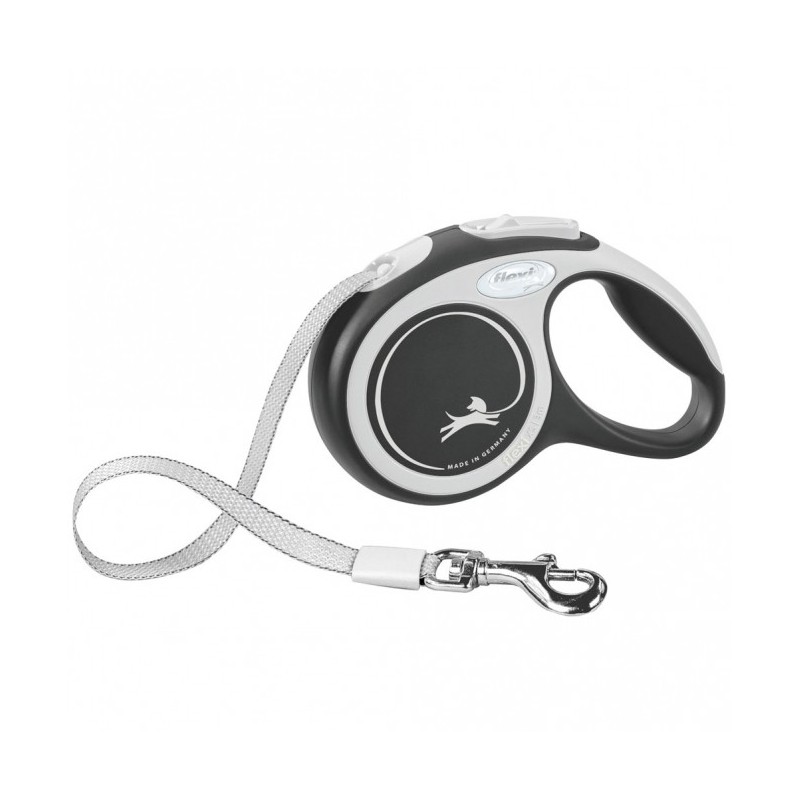 FLEXI Rollleine New COMFORT Gurt - 3m, bis 12kg - schwarz