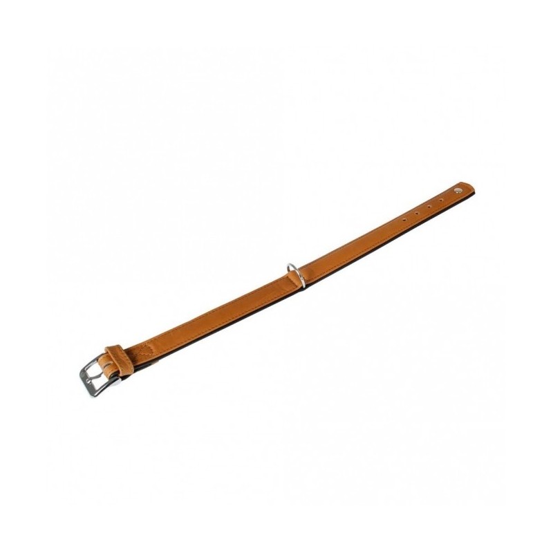 Karlie Halsband Elegance Kalbsleder - Cognac/Schwarz - 60cm / 35mm
