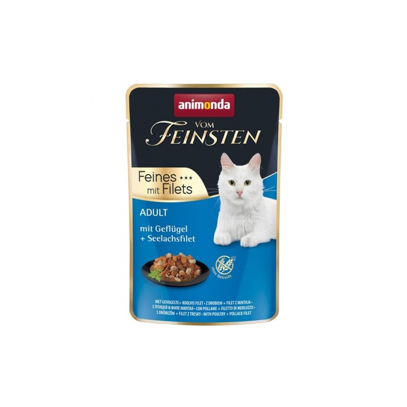 Animonda vom Feinsten Cat Adult Geflügel & Seelachsfilet 85g Animonda vom Feinsten Cat Adult Geflügel & Seelachsfilet 85g