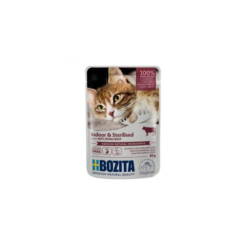 Bozita Cat PB Indoor & Sterilised Häppchen in Gelee Rind 85g Bozita Cat PB Indoor & Sterilised Häppchen in Gelee Rind 85g