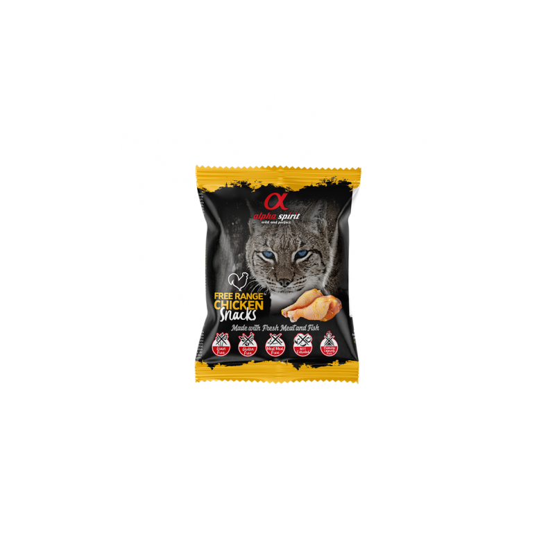 alpha spirit Cat Snacks Bag Freiland-Huhn - 50g