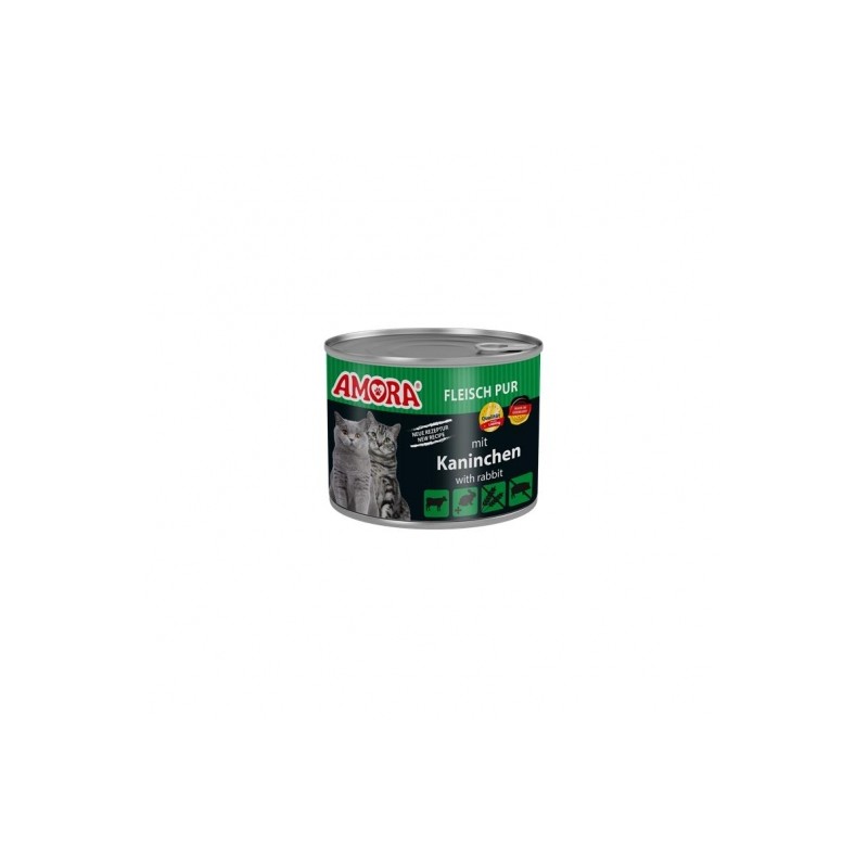 Amora Cat Fleisch Pur mit Kaninchen - 200g Amora Cat Fleisch Pur mit Kaninchen - 200g