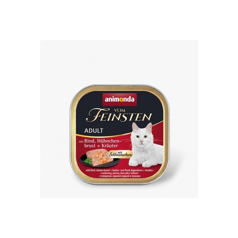 Animonda Vom Feinsten mit Schlemmerkern mit Rind, Hühnchenbrust & Kräutern 100g Animonda Vom Feinsten mit Schlemmerkern mit Rind, Hühnchenbrust & Kräutern 100g