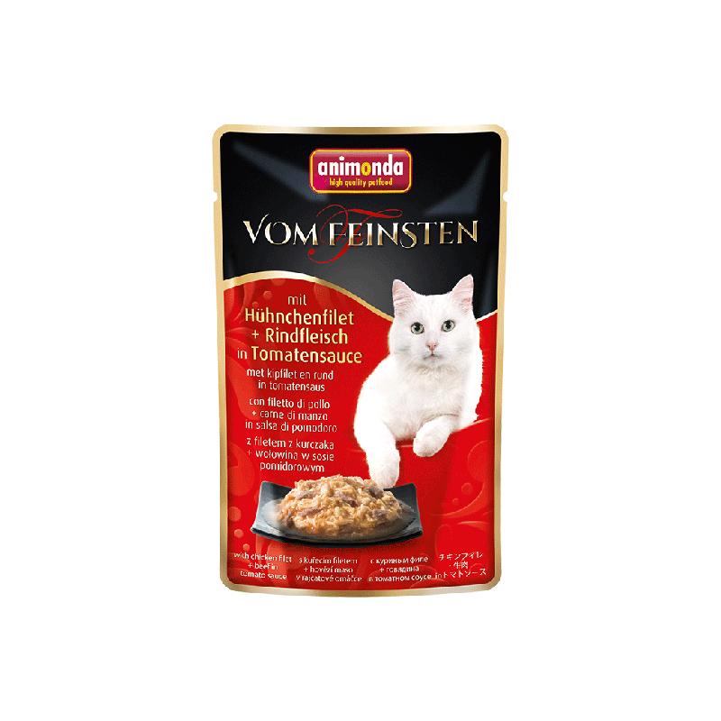 Animonda vom Feinsten mit Hühnchenfilet & Rindfleisch in Tomatensauce 50g Animonda vom Feinsten mit Hühnchenfilet & Rindfleisch in Tomatensauce 50g