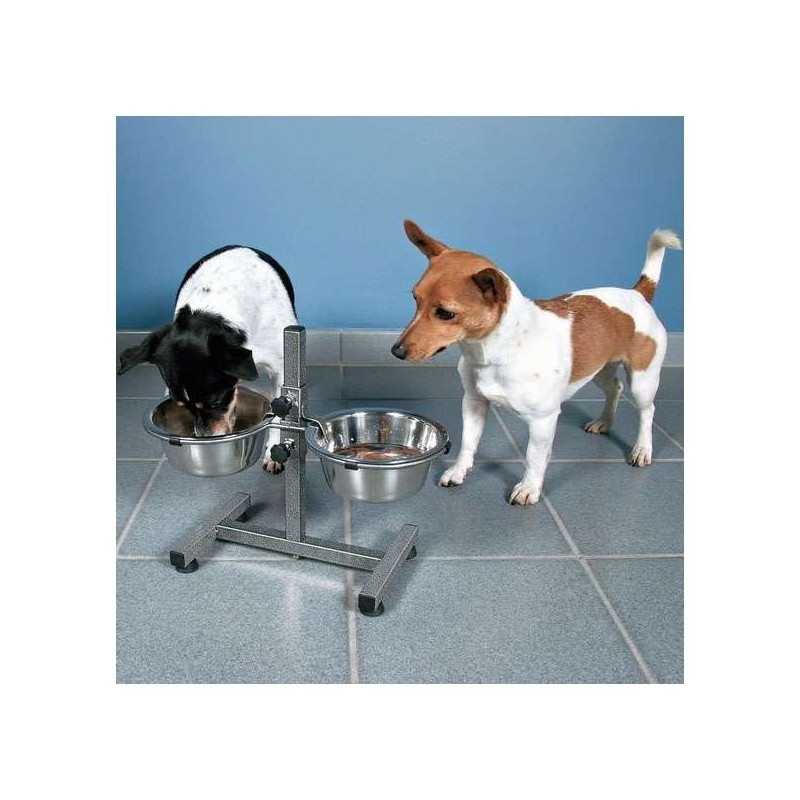 Trixie Hundebar mit Edelstahlnäpfen - 2 x 1,8 l