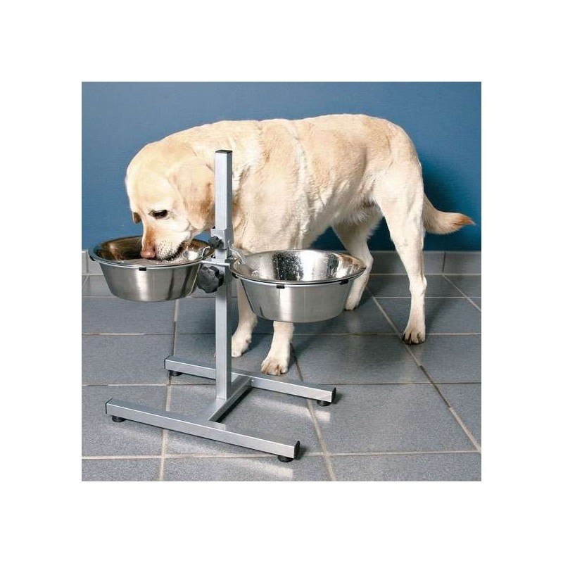 Trixie Hundebar mit Edelstahlnäpfen - 2 x 4,5 l