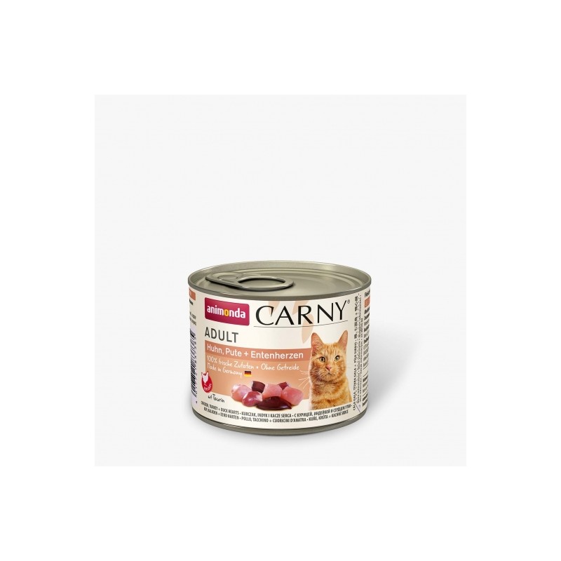 Animonda Cat Dose Carny Adult Huhn & Pute & Entenherzen - 200 g Animonda Cat Dose Carny Adult Huhn & Pute & Entenherzen - 200 g