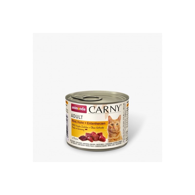 Animonda Cat Dose Carny Adult Rind & Huhn & Entenherzen - 200 g Animonda Cat Dose Carny Adult Rind & Huhn & Entenherzen - 200 g