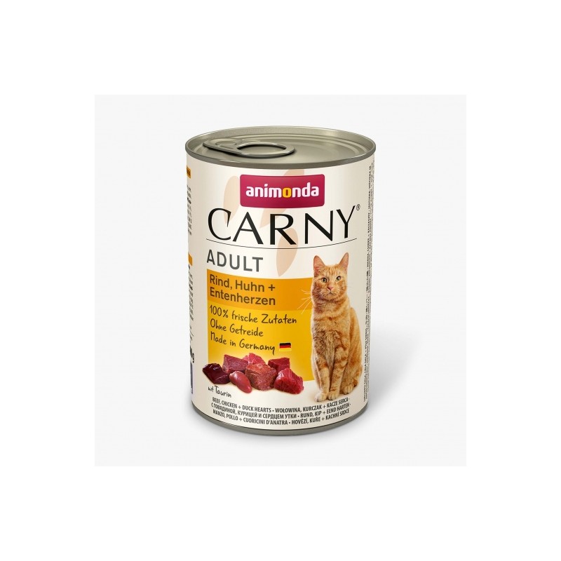 Animonda Cat Dose Carny Adult Rind & Huhn & Entenherzen - 400 g Animonda Cat Dose Carny Adult Rind & Huhn & Entenherzen - 400 g