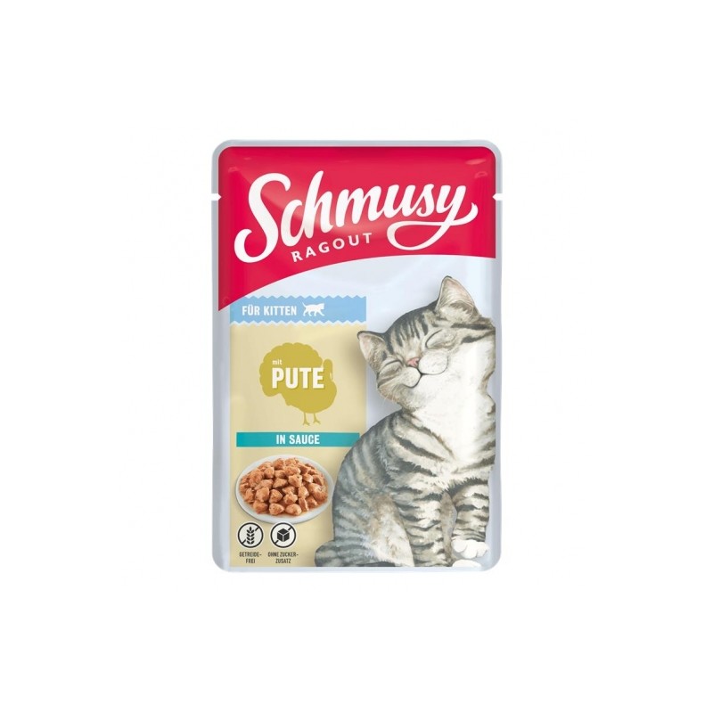 Schmusy Ragout Kitten mit Pute in Sauce 100g Schmusy Ragout Kitten mit Pute in Sauce 100g